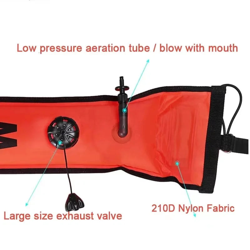 15CM*150CM Scuba Diving Surface Marker Buoy (SMB): Professional High-Quality Underwater Safety Tube for Divers
