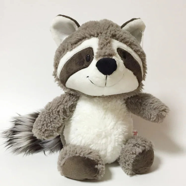 25-35cm Gray Raccoon Plush Toy – Cute Soft Stuffed Animal Doll, Perfect Pillow for Girls, Kids, and Baby Birthday Gifts