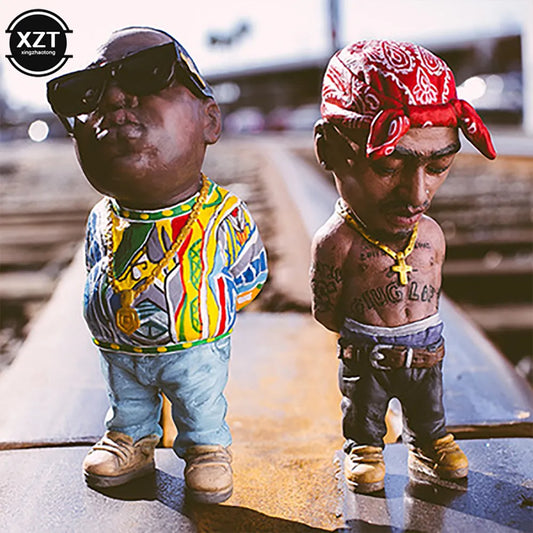 1 Pc Hip Hop Legend Commemorative Resin Ornament - Memorial Statue Craft for Home and Garden Decor
