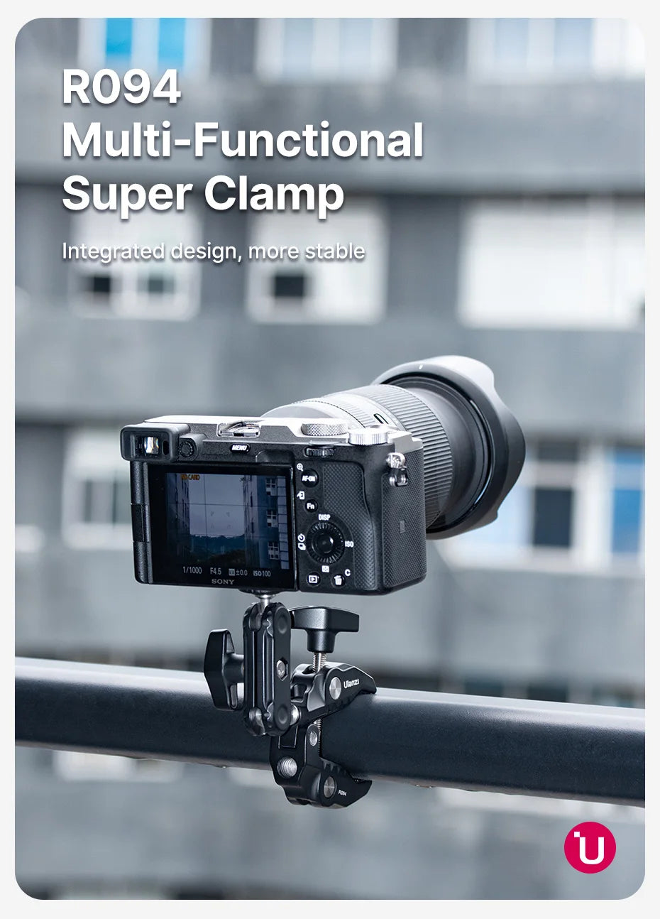 Ulanzi R094 Metal Super Clamp with 360° Ball Head Magic Arm, 1/4
