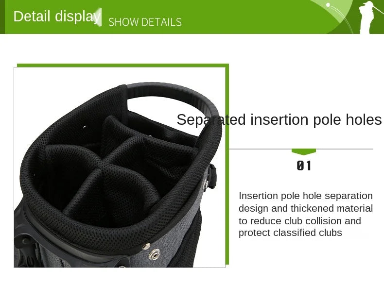 PGM Men's Ultra Lightweight Stable Golf Holder Bag QB092
