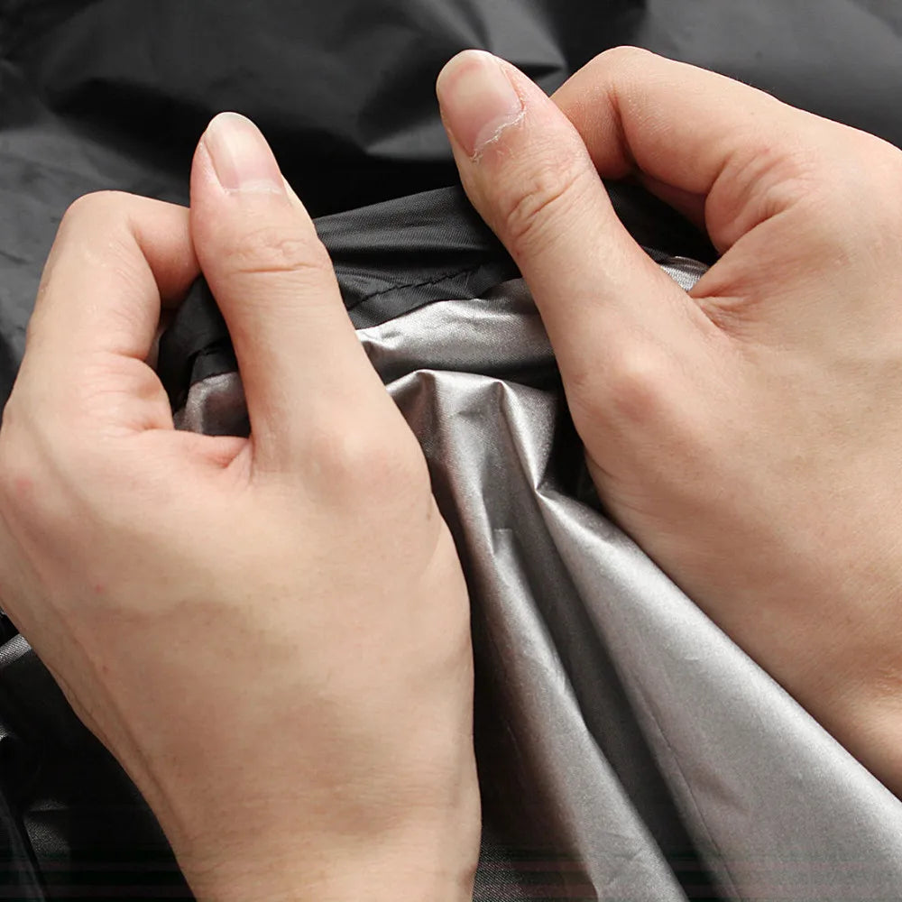 Stackable Chair Dust Cover — Waterproof Black Storage Bag for Garden & Terrace Furniture Protection