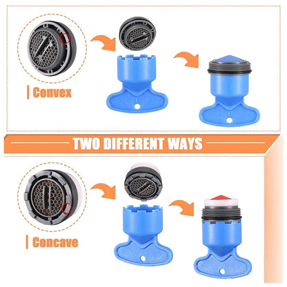 12-Piece Faucet Aerator Set for Cache Aerators with 5-Piece Removal Wrenches - Easy Cache Aerator Maintenance Kit