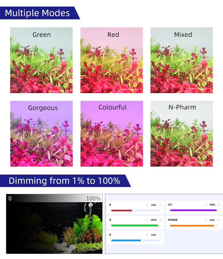 WEEK AQUA USB Aquarium Light — Full Spectrum LED Plant Grow Light for Nano Aquariums & Microlandscapes