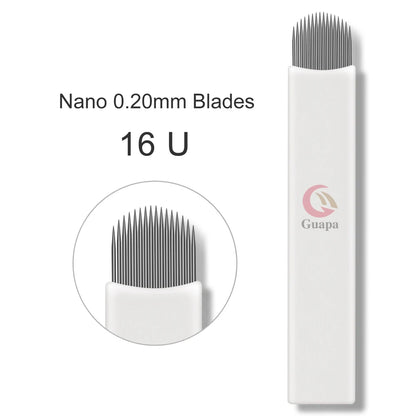White Microblading Needles – 9/11/12/14/18/21 for Permanent Makeup, Eyebrow Tattoo & Embroidery Pen Supplies