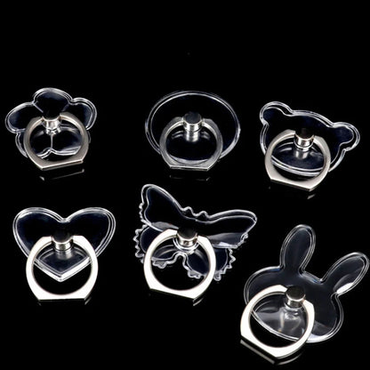 Universal Magnetic Mobile Phone Holder – Cute Finger Ring Stand, Transparent for iPhone 11, 12, XS Max
