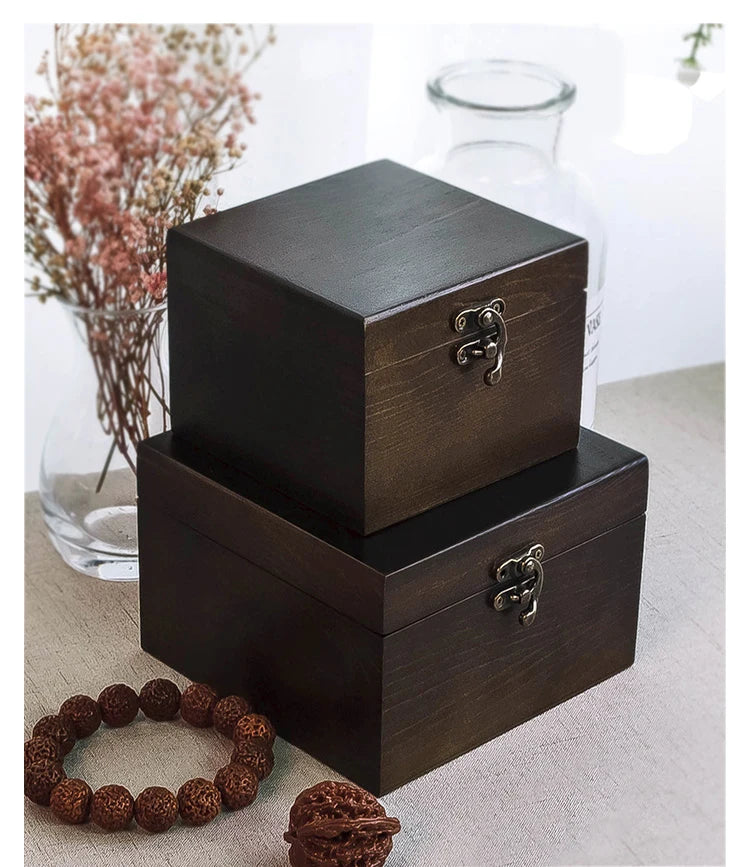 NAIERDI Small Antique Metal Lock – Decorative Hasps Hook Padlock for Wooden Jewelry Boxes, Furniture Hardware with Screws