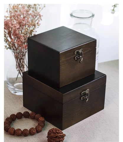 NAIERDI Small Antique Metal Lock – Decorative Hasps Hook Padlock for Wooden Jewelry Boxes, Furniture Hardware with Screws