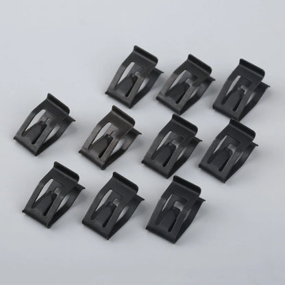 10Pcs Car Dashboard Trim Metal Retainer Clips – Black Fasteners for Ford, Mazda, Audi, Toyota Console Door Fitment