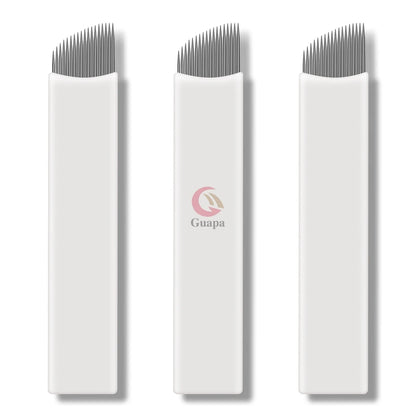White Microblading Needles – 9/11/12/14/18/21 for Permanent Makeup, Eyebrow Tattoo & Embroidery Pen Supplies
