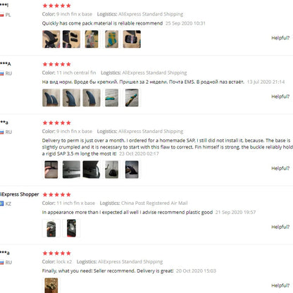 Surf Water Wave Fin SUP Accessory – Stabilizer for ZRAY Paddle Board, Surfboard Slide-In Central & Side Fin