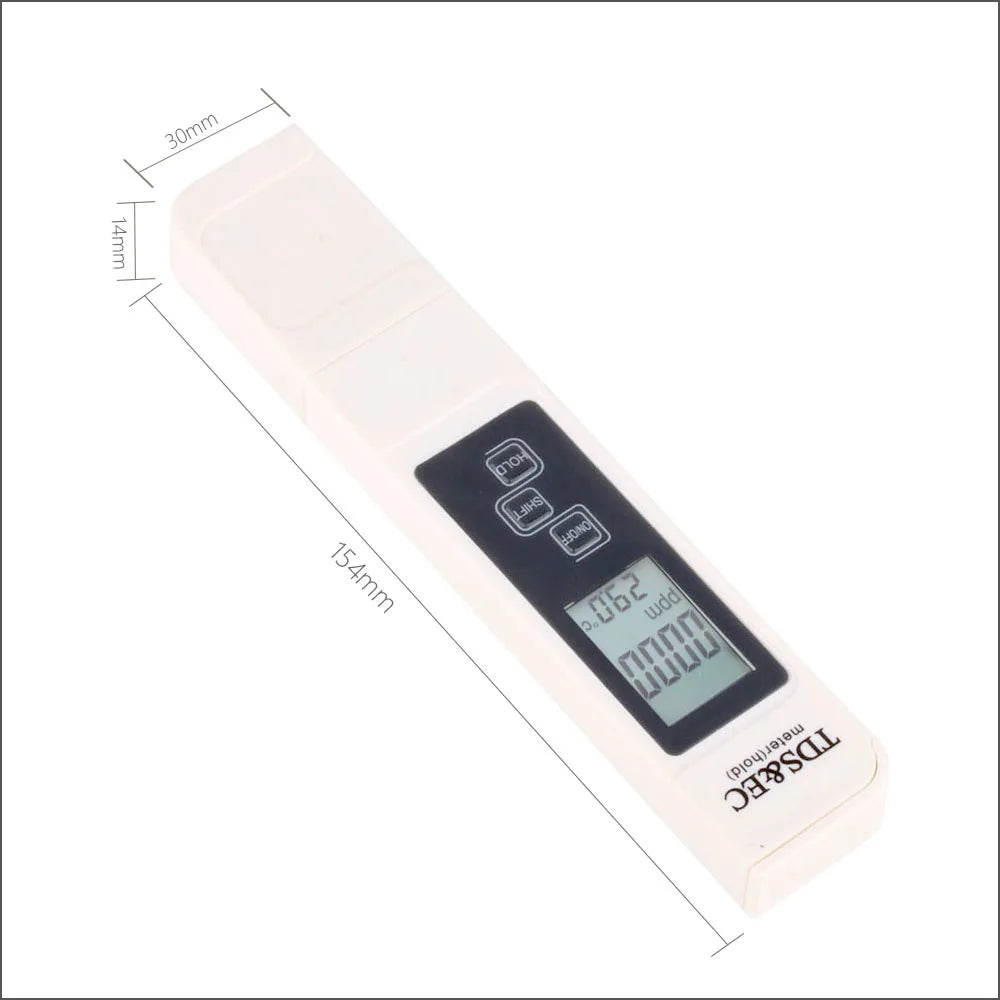 RZ PH/EC Meter Monitor — Digital Portable Aquarium Water Quality Tester, Professional Mini Acidity PH Detector