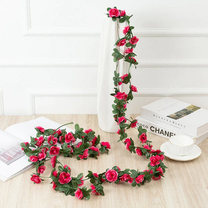 250CM Artificial Rose Flower Vine — Wedding, Home, Garden, Christmas & DIY Decoration Arch