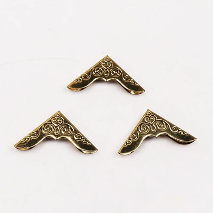 Metal Bronze Book and Scrapbooking Album Corner Protectors - DIY Photo Album Menu Folder Corners, CP1808