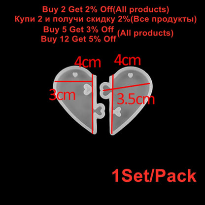 Heart Lock Pendant Silicone Mold – DIY Epoxy Resin Jewelry Making Charm Molds