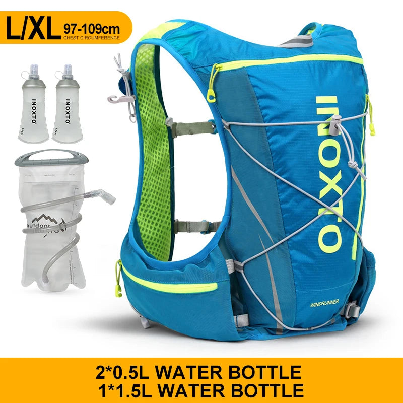 8L Running & Cycling Hydration Vest Backpack — Hiking & Marathon Water Pack with 1.5L Bladder and 500ml Bottle