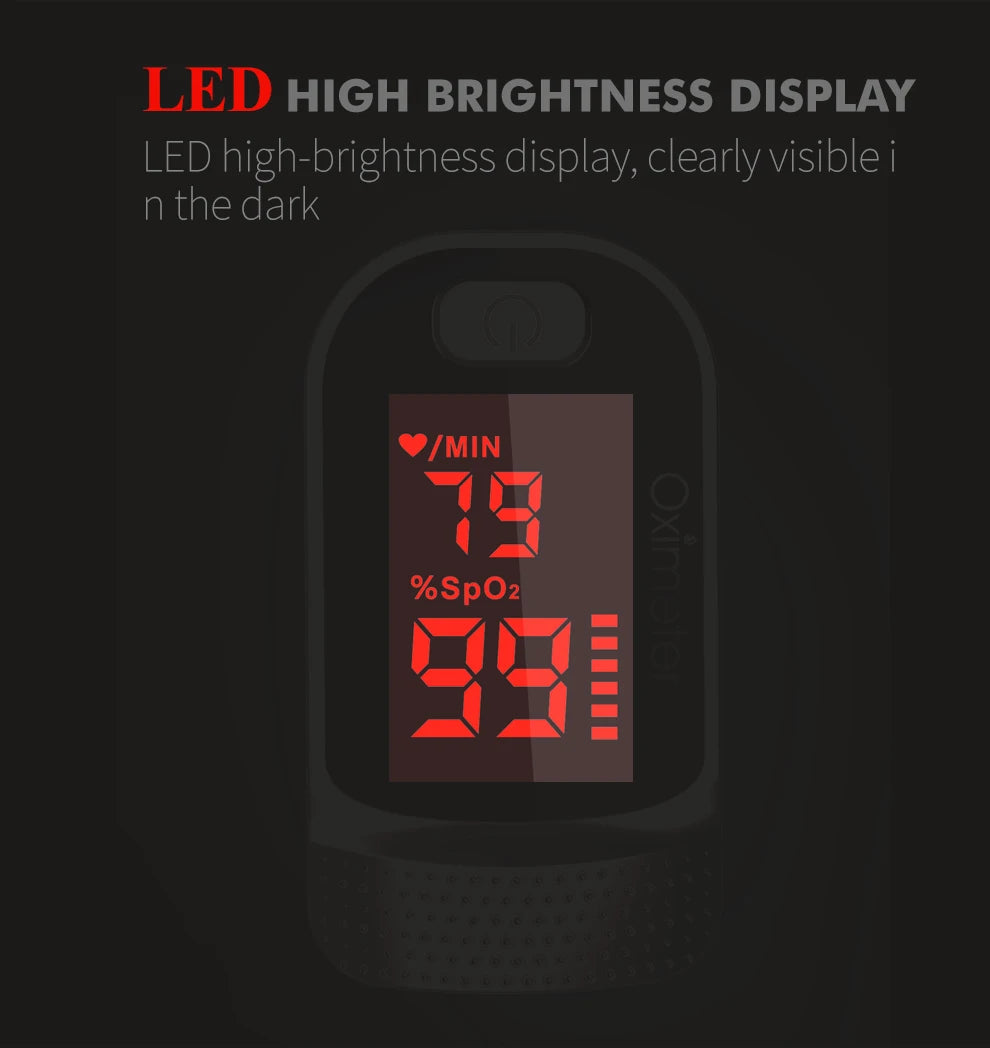 KIUZOU Finger Pulse Oximeter – SPO2, PR, PI, RR Blood Oxygen Monitor with OLED Display