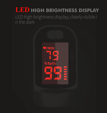 KIUZOU Finger Pulse Oximeter – SPO2, PR, PI, RR Blood Oxygen Monitor with OLED Display