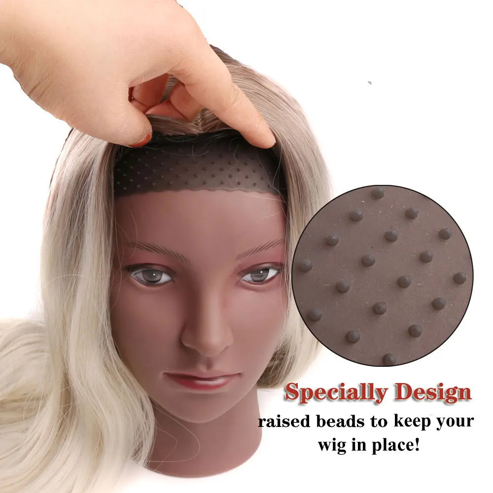 Non-Slip Silicone Wig Grip Headband: Transparent Black Brown Wig Band for Secure Hold - Anti-Slip Wig Accessories, Ideal for Daily Use