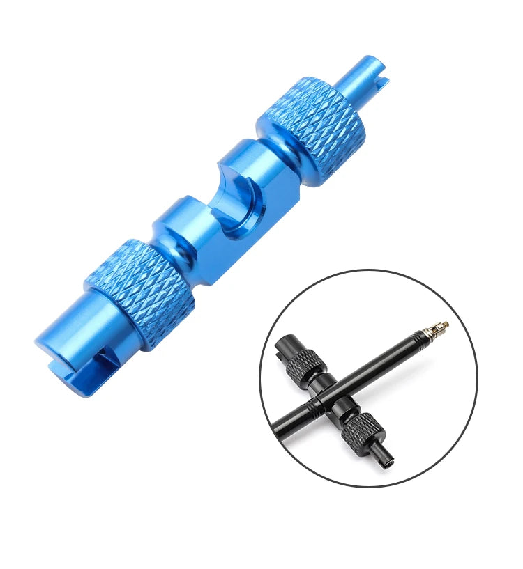 MUQZI MTB & Road Bike Valve Tool – Schrader & Presta Wrench for Tire Installation and Valve Core Removal