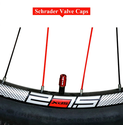 4pcs Aluminum Bike Tire Valve Caps – Ultralight MTB Road Mountain Schrader/Presta Tyre Protectors