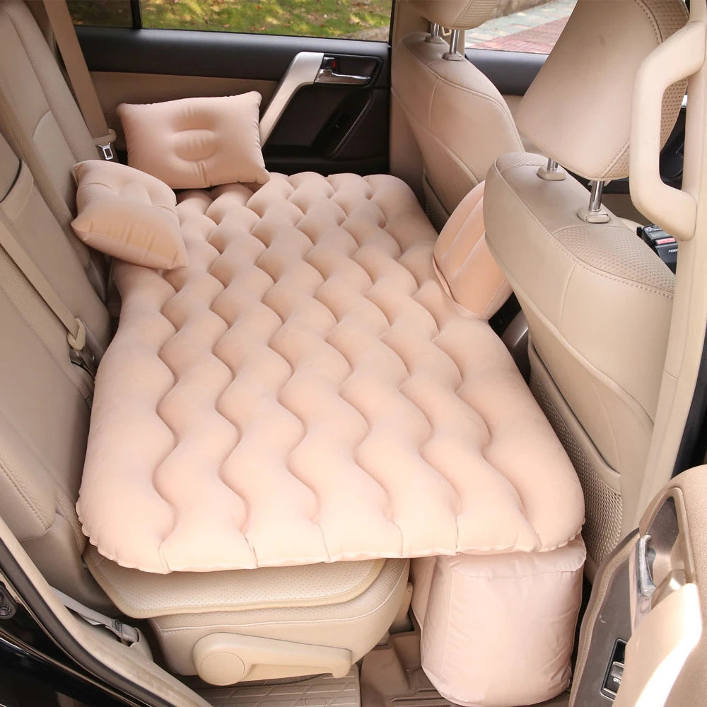 Universal Car Air Inflatable Travel Mattress – Back Seat Sofa Pillow & Camping Cushion
