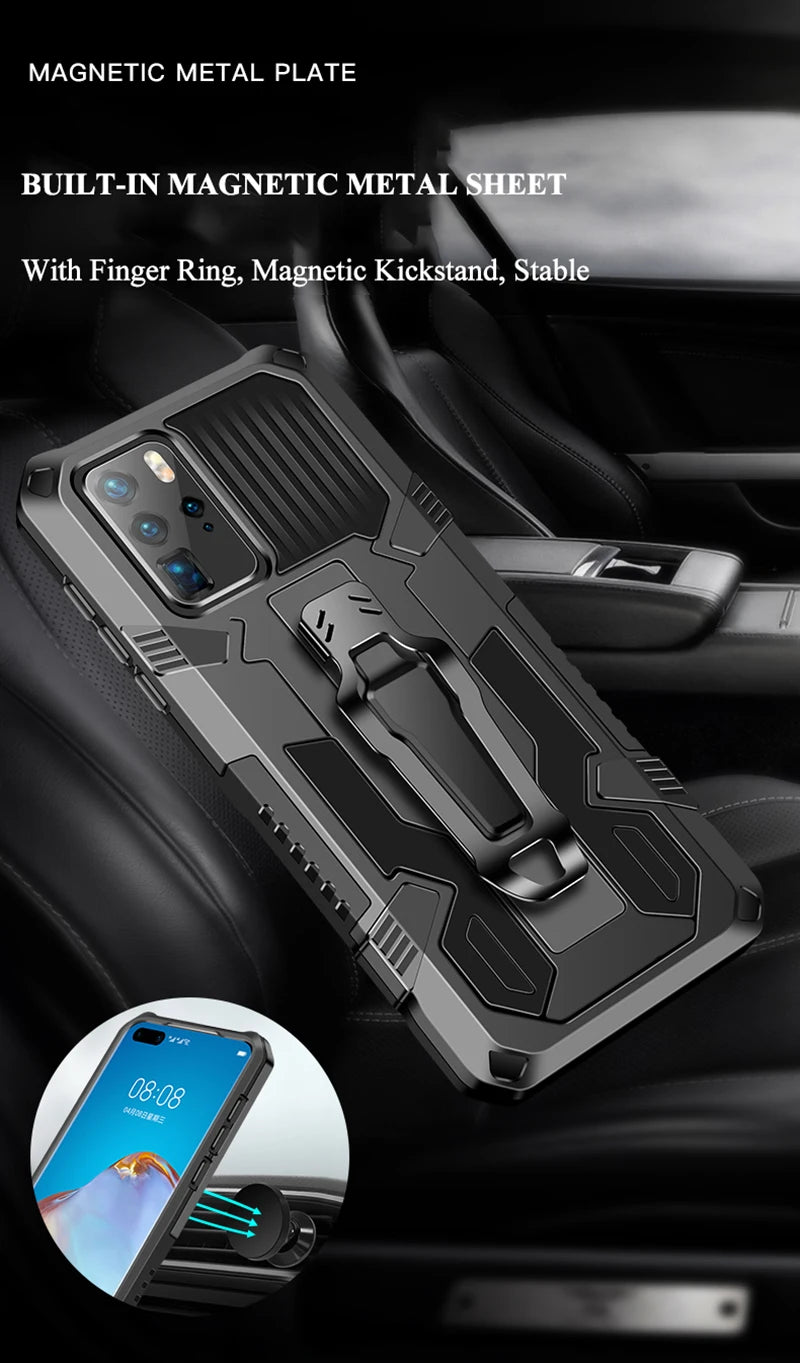 Shockproof Armor Magnetic Case – Compatible with Samsung Galaxy A10/A20/A30/A50/A70/A41/A51/A71/S20/J4/J6/J7/A11/A10S/A21S