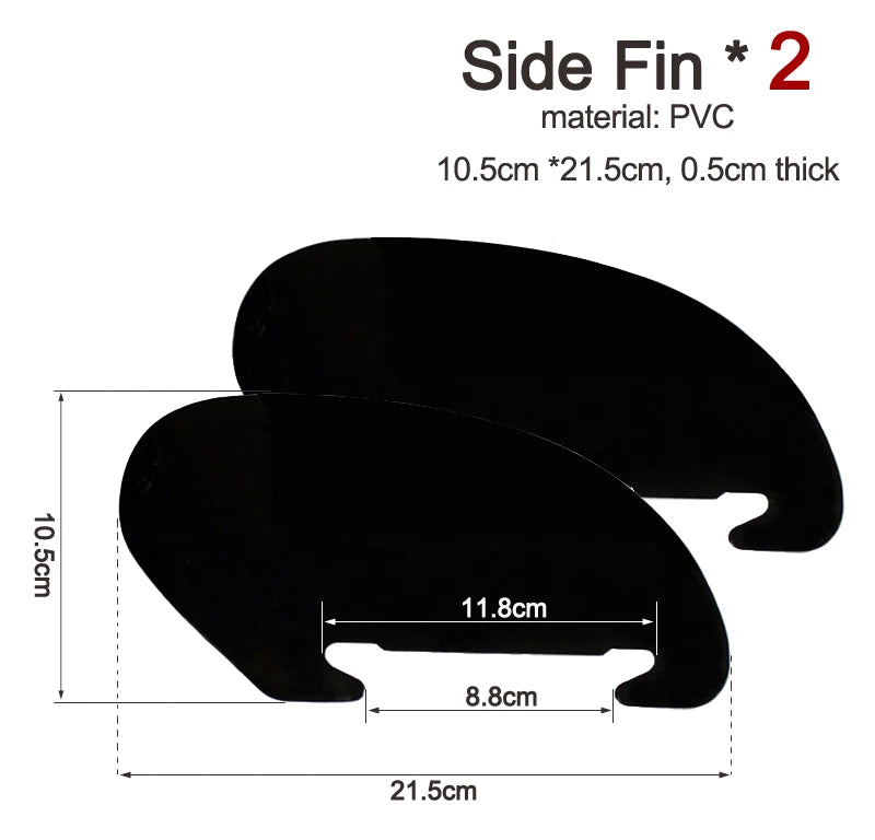 Surf Water Wave Fin SUP Accessory – Stabilizer for ZRAY Paddle Board, Surfboard Slide-In Central & Side Fin