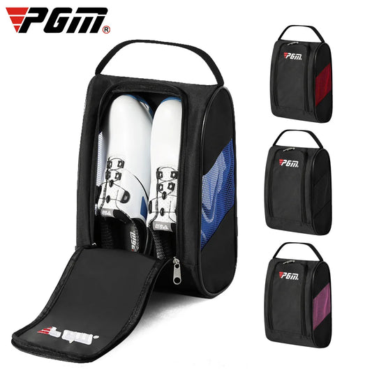 PGM Portable Mini Golf Shoe Bag – Lightweight Nylon Carrier & Golf Ball Holder Pouch with Tee Storage for Sports Accessories