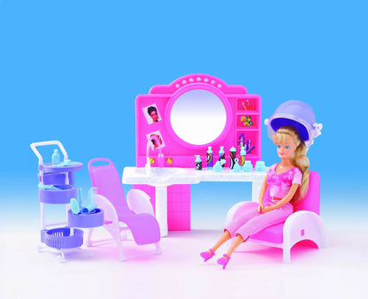 Princess Bathroom Furniture Set for Barbie Dollhouse – 30cm Accessories with Shower & Toilet