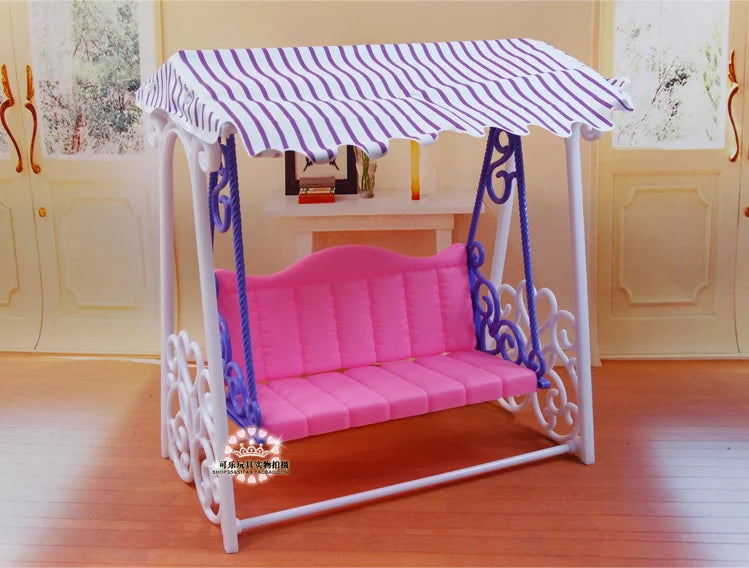 Princess Bathroom Furniture Set for Barbie Dollhouse – 30cm Accessories with Shower & Toilet