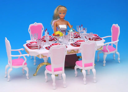 Princess Bathroom Furniture Set for Barbie Dollhouse – 30cm Accessories with Shower & Toilet