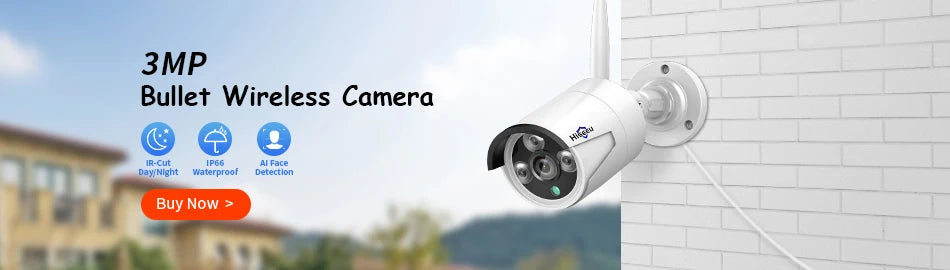 Hiseeu 10CH 5MP WiFi Security Camera System — H.265 NVR with Color Night Vision, Human Motion Detection & 2-Way Audio Outdoor Cameras