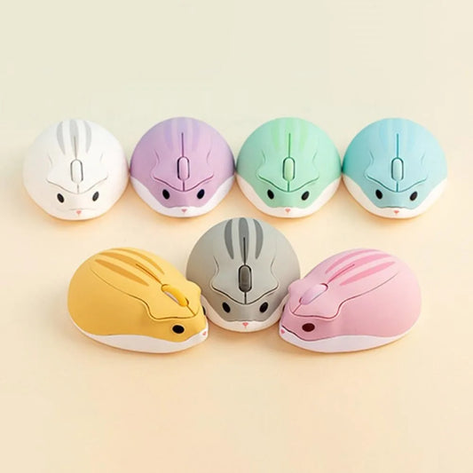 Creative Hamster Design Wireless Mouse: Cute Ergonomic 2.4G Mause, 1200 DPI Optical Mini Mice - Perfect Kid Gift for PC or Laptop