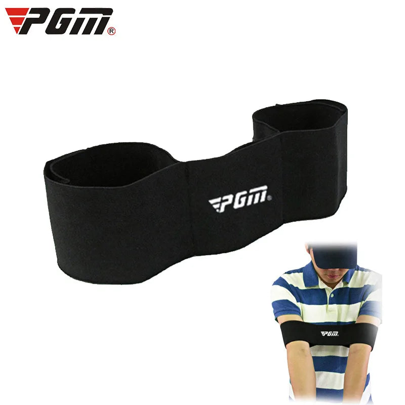 PGM Black Golf Swing Practice Guide – Outdoor Training Aid with Corrective Armband Belt JZQ005