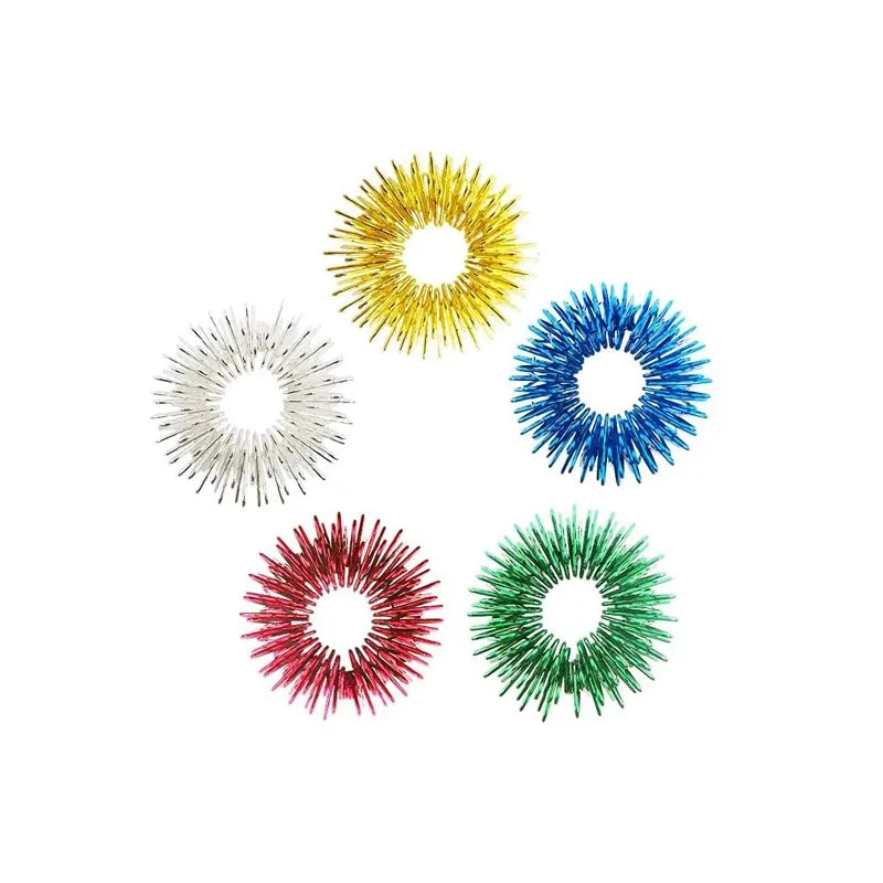 5/10Pcs Spiky Sensory Anxiety Rings - Finger Massage Hand Acupressure ...