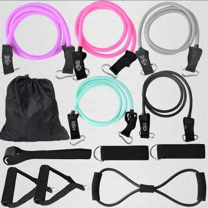 12PCS Resistance Bands Set – Professional Bodybuilding & Weight Training Equipment, Elastic Rubber Bands for Home Gym Fitness