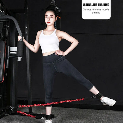 Booty Training Resistance Band: Leg Hip Power Strengthen Pull Rope Belt System - Gym Home Workout Fitness Equipment
