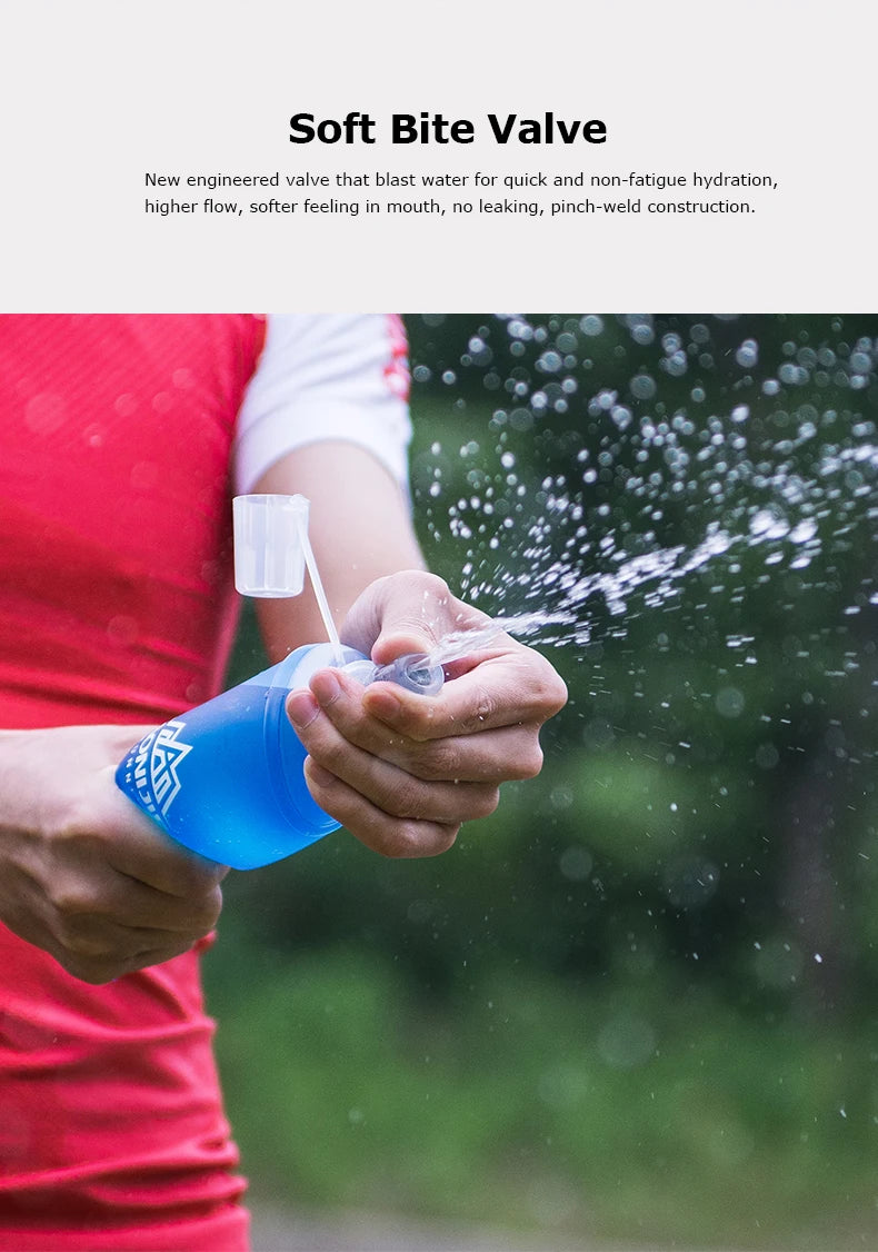 AONIJIE Soft Flask Water Bottle — 250ml/500ml Folding, Collapsible, TPU BPA-Free for Running Hydration Packs, Waist Bags & Vests (SD09/SD10)