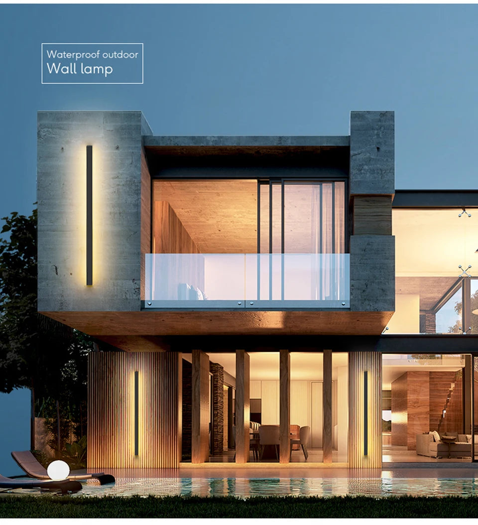 LED Outdoor Wall Light – Modern Waterproof IP65 Porch & Patio Lamp, Rainproof Exterior Wall Sconce for Garage & Garden