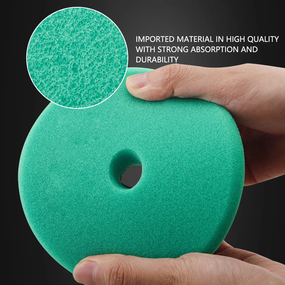 SPTA Car Buffing Polishing Pads – 3", 5", 6" T-Shape Sponge for DA/RO/GA Buffer Polisher