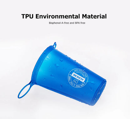 AONIJIE Soft Flask Water Bottle — 250ml/500ml Folding, Collapsible, TPU BPA-Free for Running Hydration Packs, Waist Bags & Vests (SD09/SD10)