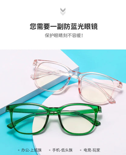 Transparent Blue Light Blocking Glasses – Square & Round Computer Eyewear for Men & Women