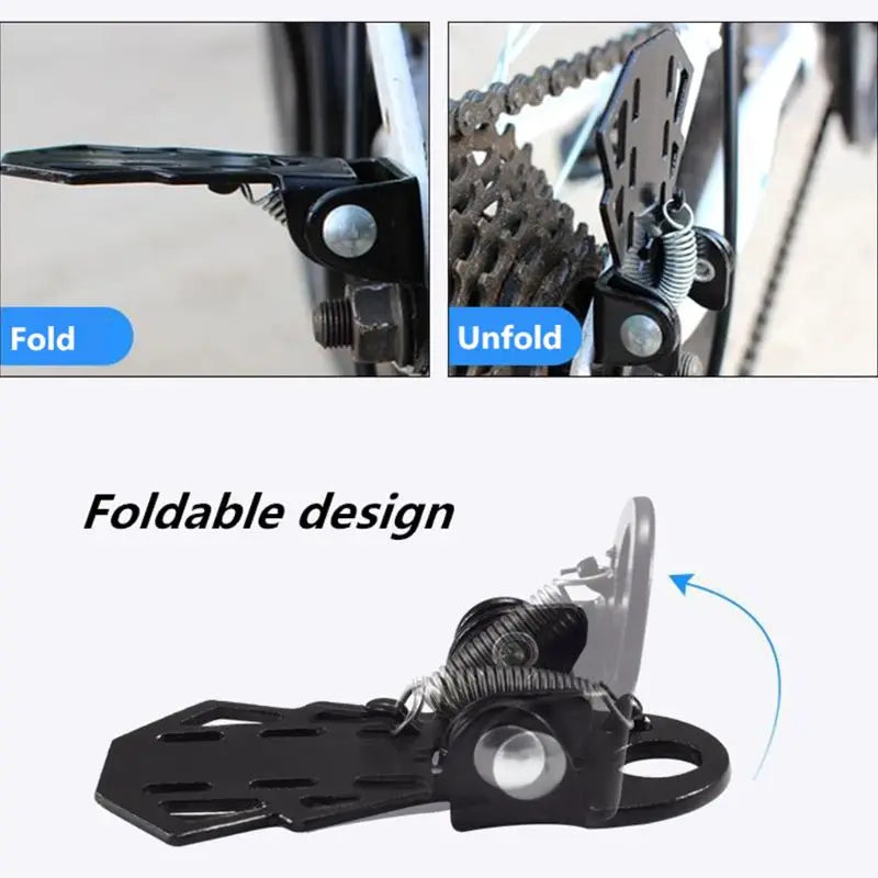1 Pair MTB Folding Bike Rear Pedals: Cycling Accessories Bicycle Foot Peg Footrests