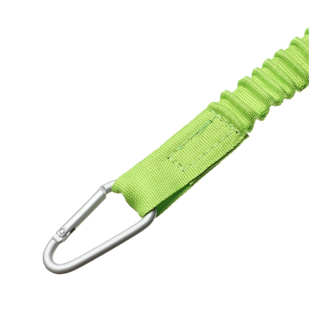 Adjustable Paddle Leash — Kayak & Surfboard Ankle Rope with Elastic Lanyard and Safety Carabiner
