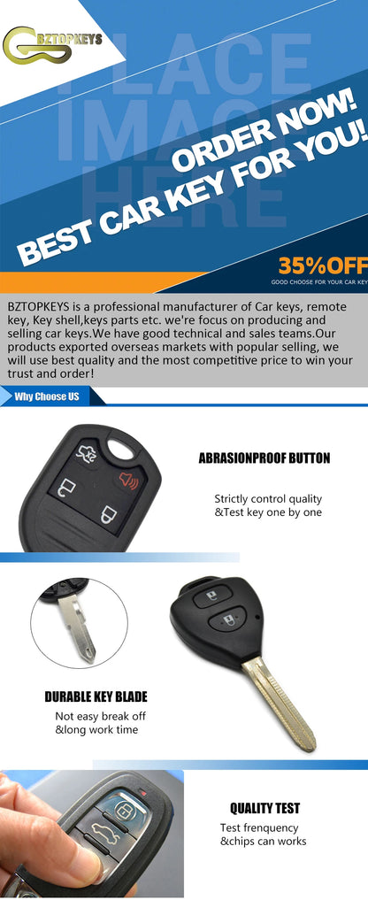 BZTOPKEYS Smart Car Key – 3/4 Button 315/434MHz Remote Fob for Mercedes Benz A/C/E/S Class W203/W204/W205/W210/W212 NEC BGA