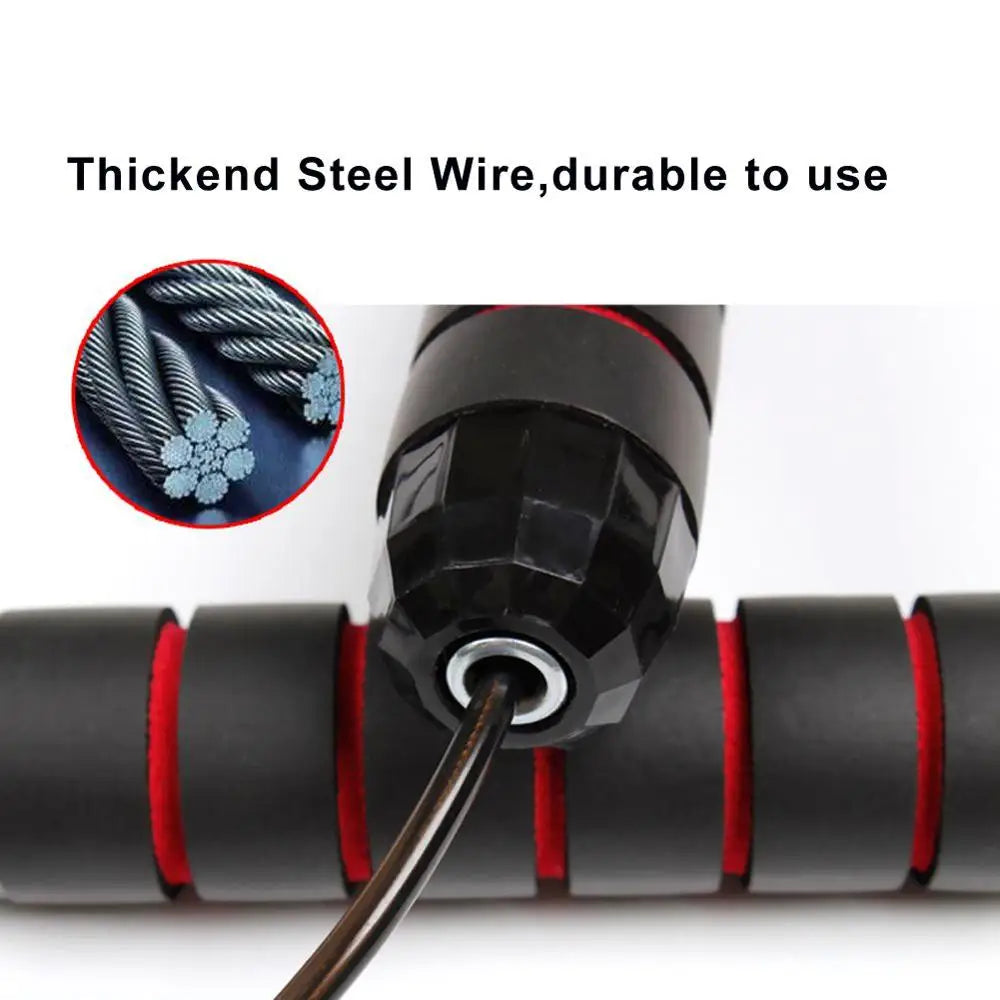 Weighted Professional Crossfit Jump Rope: Fitness Boxing Training Skipping Rope - Gym Workout Exercise Jumprope, Home Equipment