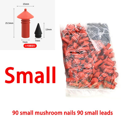 180pcs Universal Mushroom Tubeless Tire Repair Kit — Red & Black 7mm/8mm Rubber Plugs for Car Tire Fix