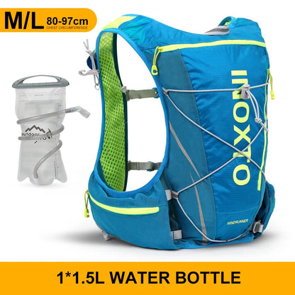 8L Running & Cycling Hydration Vest Backpack — Hiking & Marathon Water Pack with 1.5L Bladder and 500ml Bottle