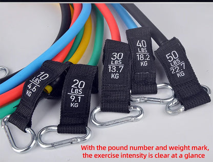 12PCS Resistance Bands Set – Professional Bodybuilding & Weight Training Equipment, Elastic Rubber Bands for Home Gym Fitness
